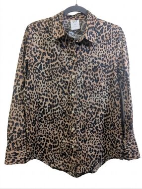 NWOT GAP Leopard Print "The Easy Shirt" XS
